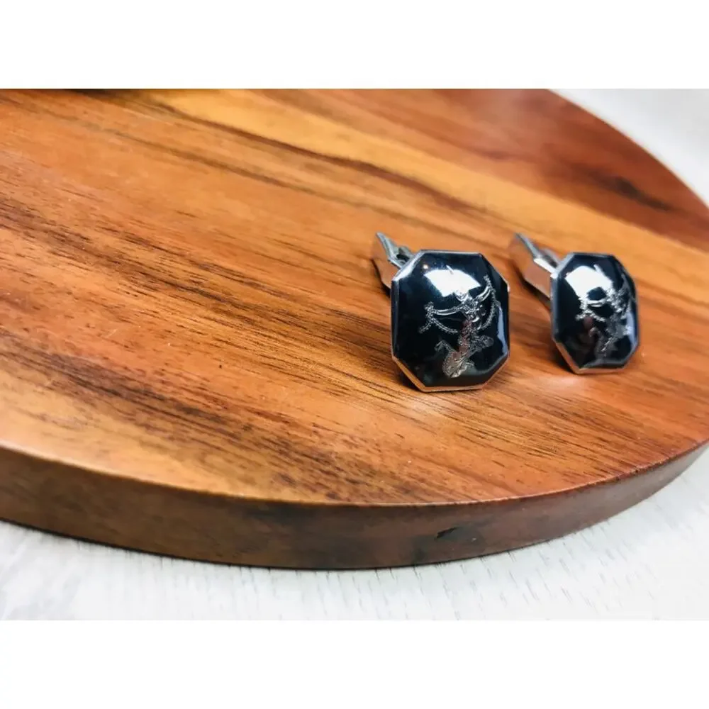 Men's Vintage 925 Siam Sterling Silver Cufflinks